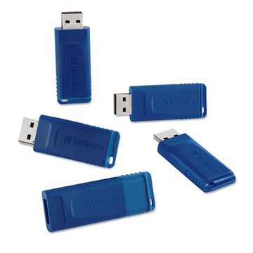 Verbatim® Classic Usb 2.0 Flash Drive, 16 Gb, Blue, 5-pack freeshipping - TVN Wholesale